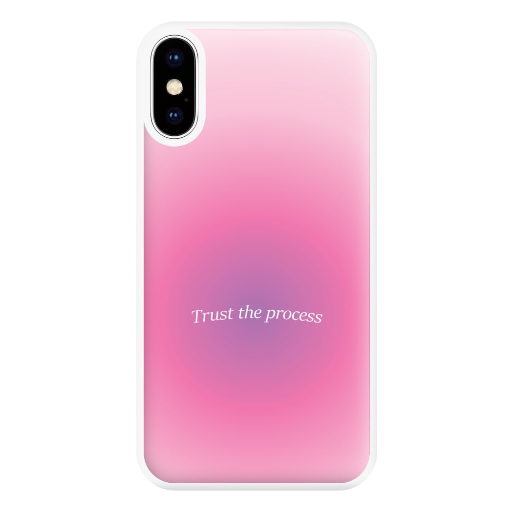 Trust The Process Pink Gradient Phone Case for iPhone XS Max