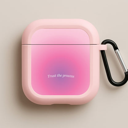 Trust The Process Pink Gradient Pink AirPods Case