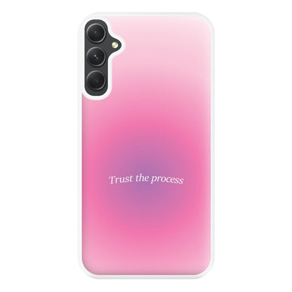 Trust The Process Pink Gradient Phone Case for Galaxy A54