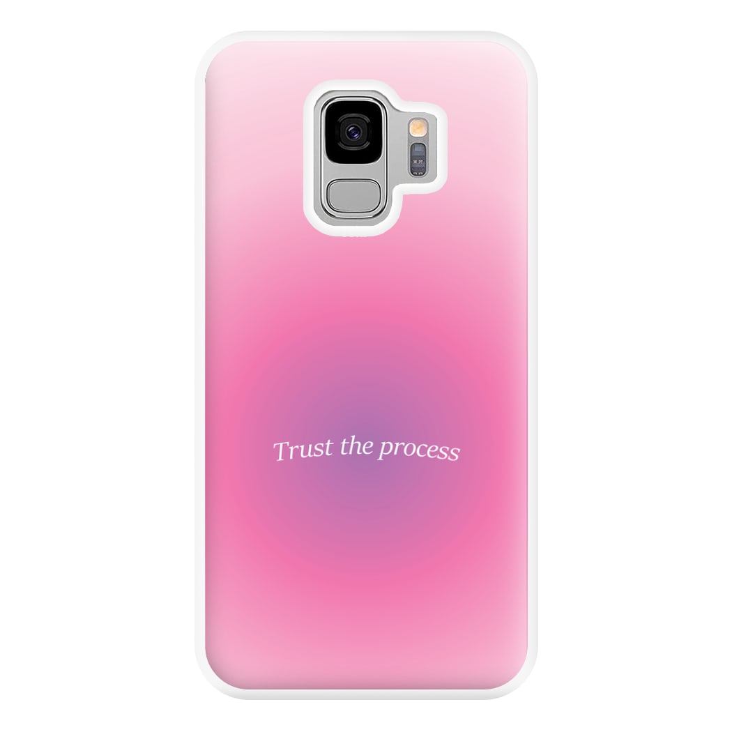 Trust The Process Pink Gradient Phone Case for Galaxy S9 Plus