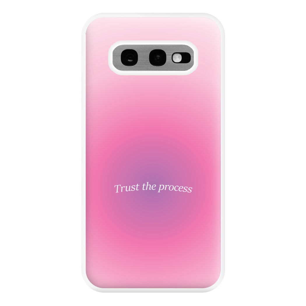 Trust The Process Pink Gradient Phone Case for Galaxy S10e