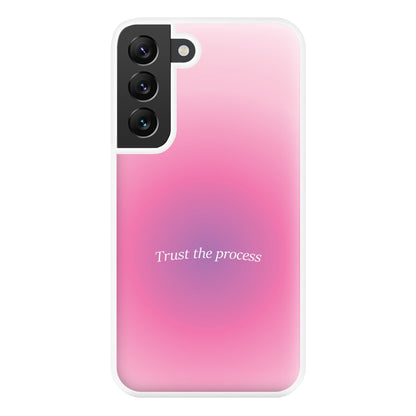 Trust The Process Pink Gradient Phone Case for Galaxy S22 Plus