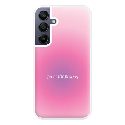 Trust The Process Pink Gradient Phone Case for Galaxy A16