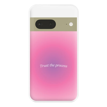 Trust The Process Pink Gradient Phone Case for Google Pixel 7a
