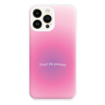 Trust The Process Pink Gradient Phone Case for iPhone 14 Pro Max