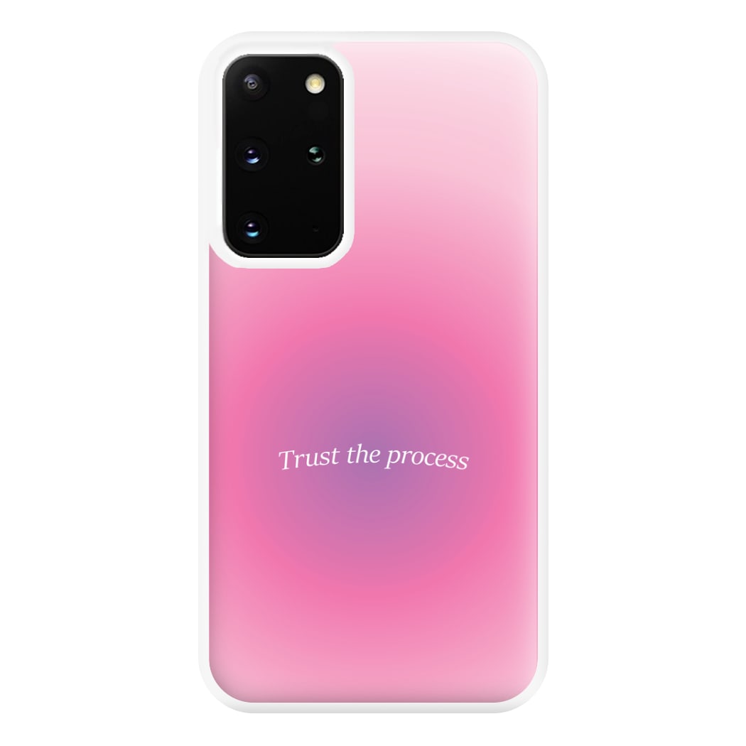 Trust The Process Pink Gradient Phone Case for Galaxy S20 Plus