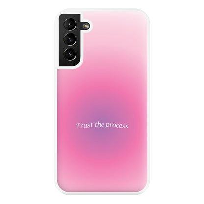Trust The Process Pink Gradient Phone Case for Galaxy S21 Plus