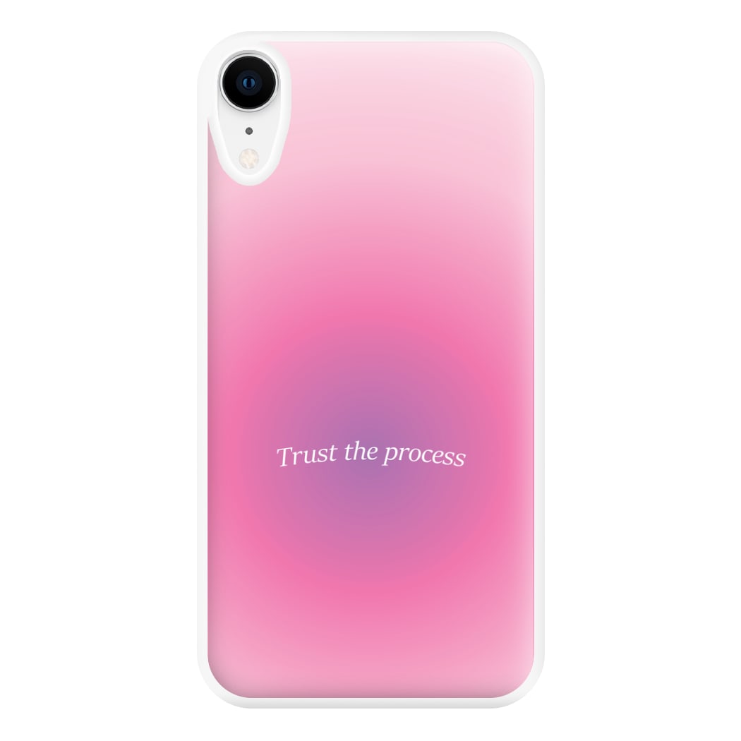 Trust The Process Pink Gradient Phone Case for iPhone XR