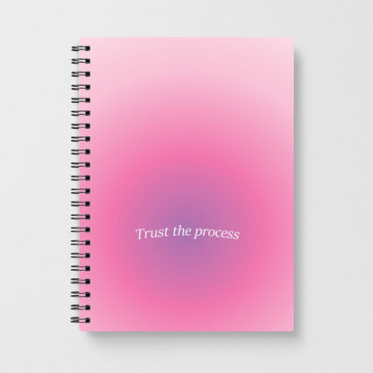 Trust The Process Pink Gradient Notebook