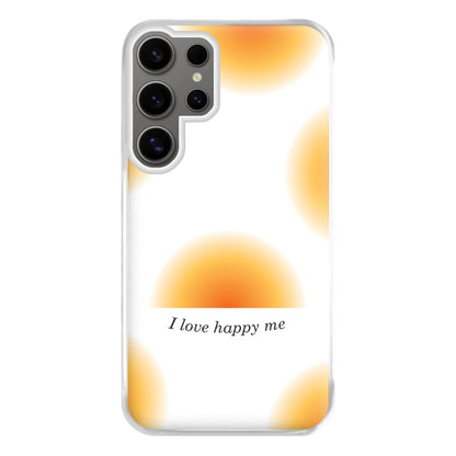 I Love Happy Me Gradient Pattern Phone Case for Galaxy S24 Ultra