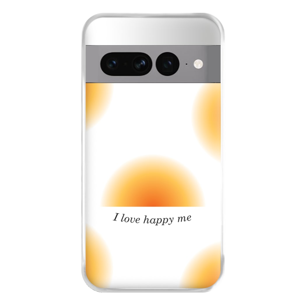I Love Happy Me Gradient Pattern Phone Case for Google Pixel 7 Pro