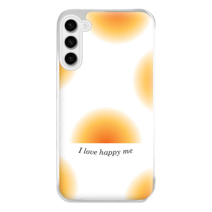 I Love Happy Me Gradient Pattern Phone Case for Galaxy S23FE