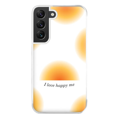 I Love Happy Me Gradient Pattern Phone Case for Galaxy S22 Plus