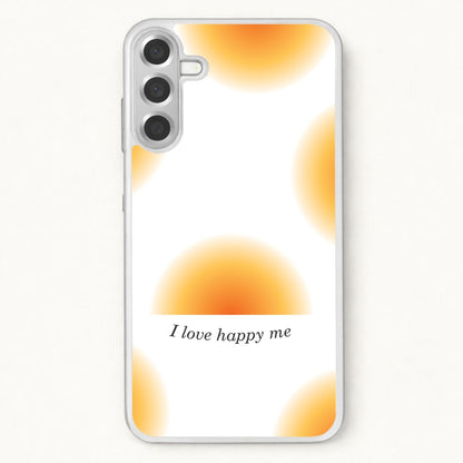 I Love Happy Me Gradient Pattern Phone Case for Galaxy A57