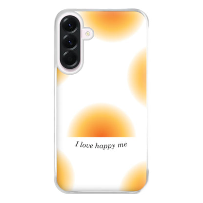 I Love Happy Me Gradient Pattern Phone Case for Galaxy A36