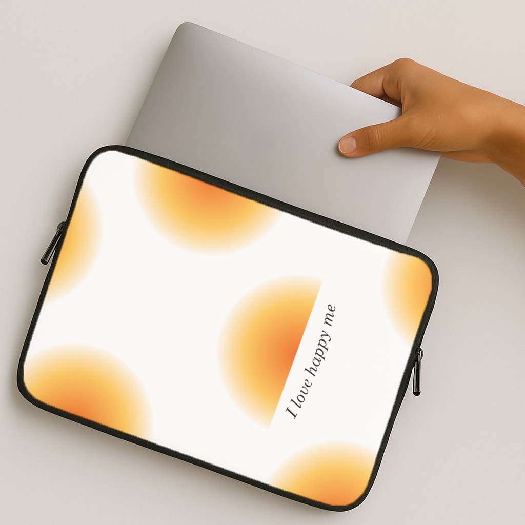 I Love Happy Me Gradient Pattern MacBook Case