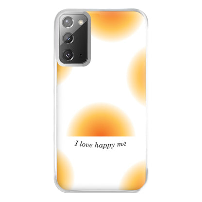 I Love Happy Me Gradient Pattern Phone Case for Galaxy Note 20 Ultra