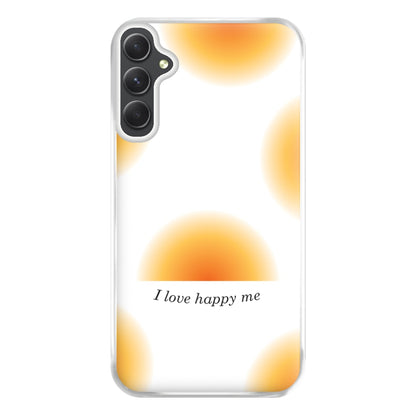 I Love Happy Me Gradient Pattern Phone Case for Galaxy A54