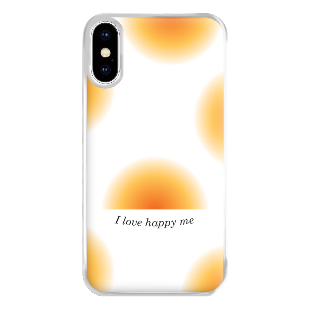 I Love Happy Me Gradient Pattern Phone Case for iPhone XS Max