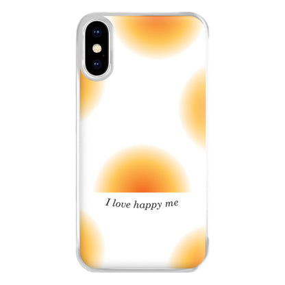 I Love Happy Me Gradient Pattern Phone Case for iPhone XS Max