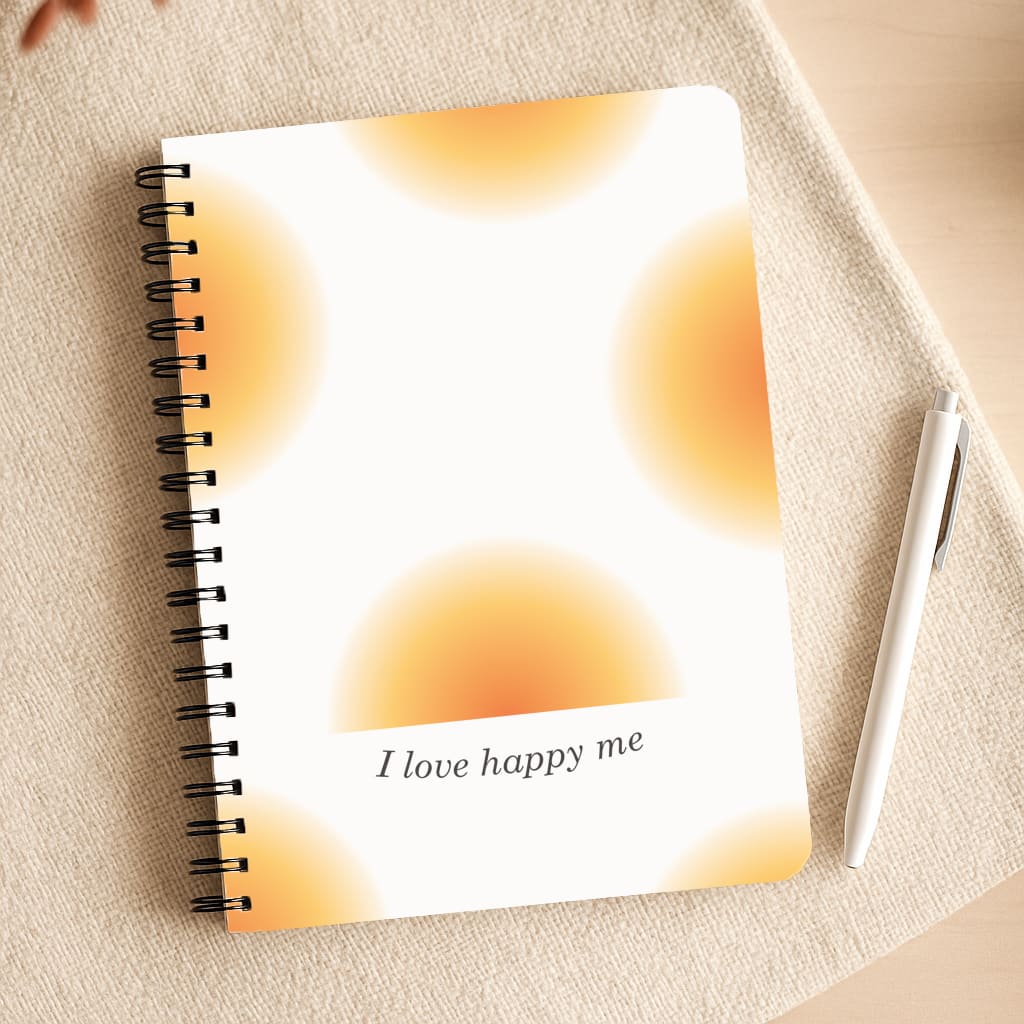 I Love Happy Me Gradient Pattern Notepad