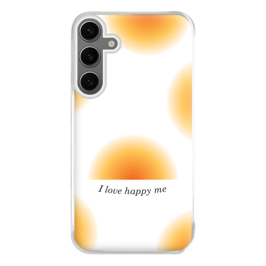 I Love Happy Me Gradient Pattern Phone Case for Galaxy S24FE