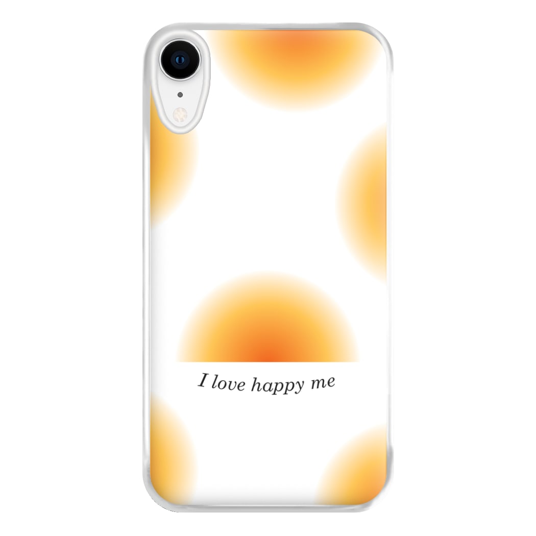 I Love Happy Me Gradient Pattern Phone Case for iPhone XR