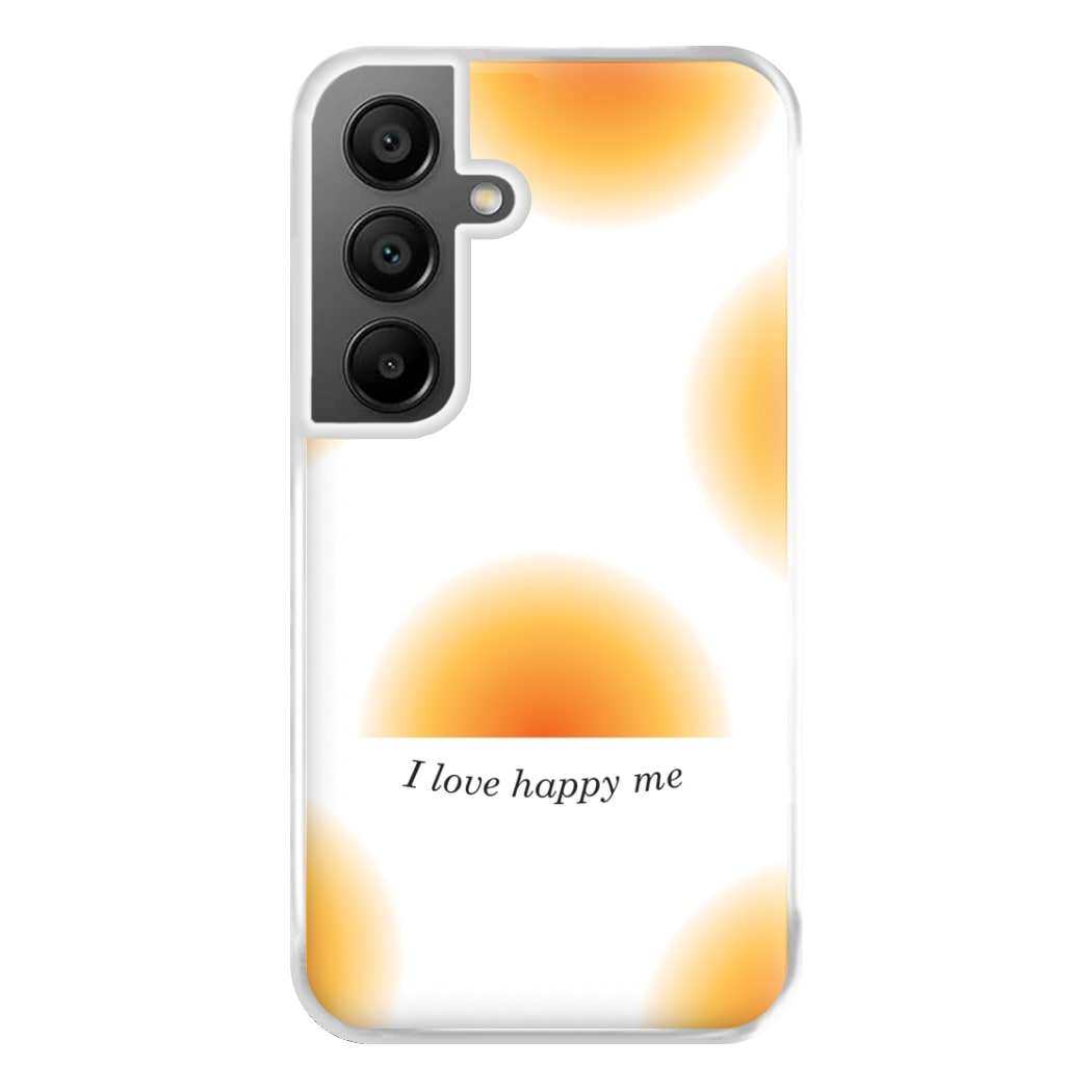 I Love Happy Me Gradient Pattern Phone Case for Galaxy A56