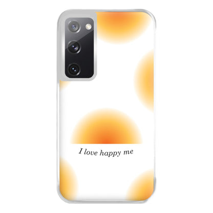 I Love Happy Me Gradient Pattern Phone Case for Galaxy S20FE