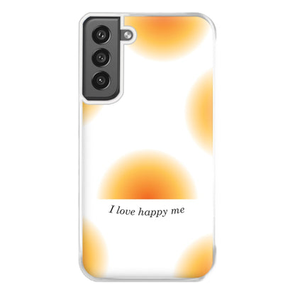 I Love Happy Me Gradient Pattern Phone Case for Galaxy S21FE