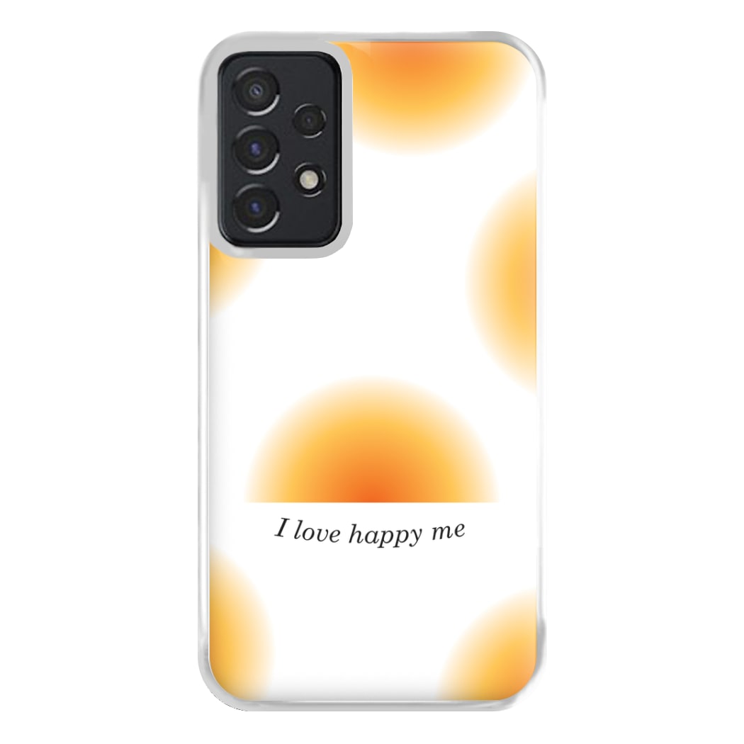I Love Happy Me Gradient Pattern Phone Case for Galaxy A52 / A52s