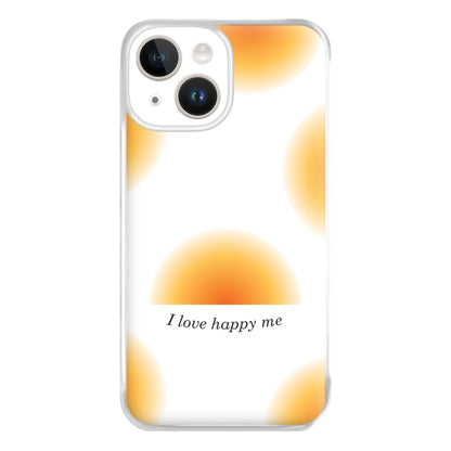 I Love Happy Me Gradient Pattern Phone Case for iPhone 14