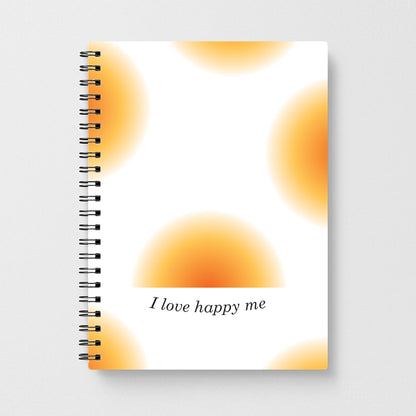 I Love Happy Me Gradient Pattern Notebook