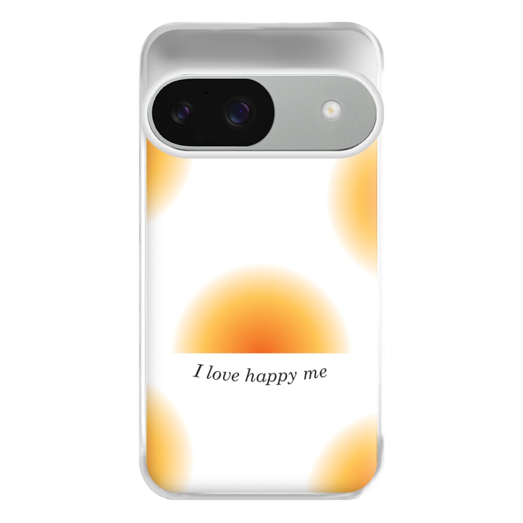 I Love Happy Me Gradient Pattern Phone Case for Google Pixel 9 / 9 Pro