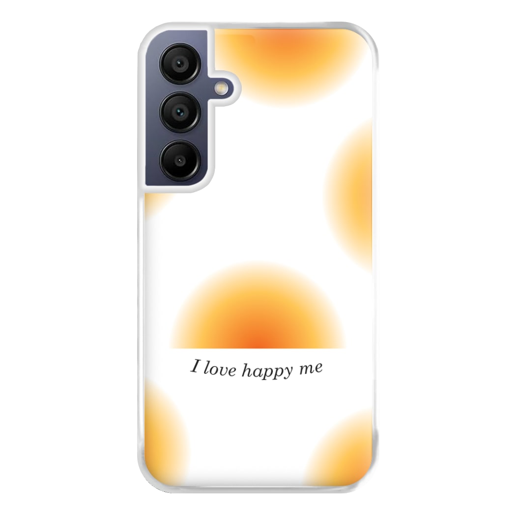 I Love Happy Me Gradient Pattern Phone Case for Galaxy A16