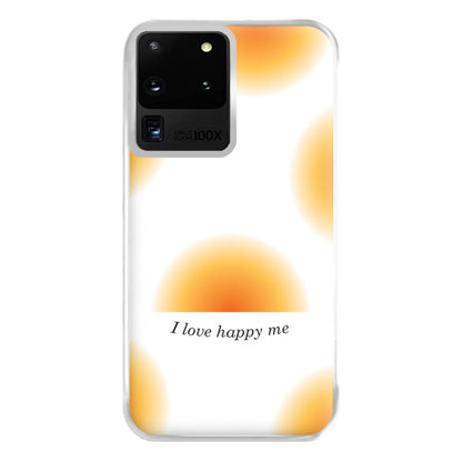 I Love Happy Me Gradient Pattern Phone Case for Galaxy S20 Ultra