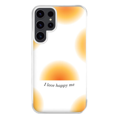I Love Happy Me Gradient Pattern Phone Case for Galaxy S23 Ultra