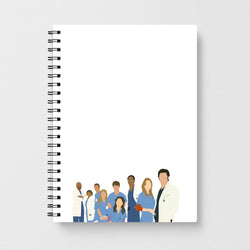 Cartoon Crew - Grey's Anatomy Notebook