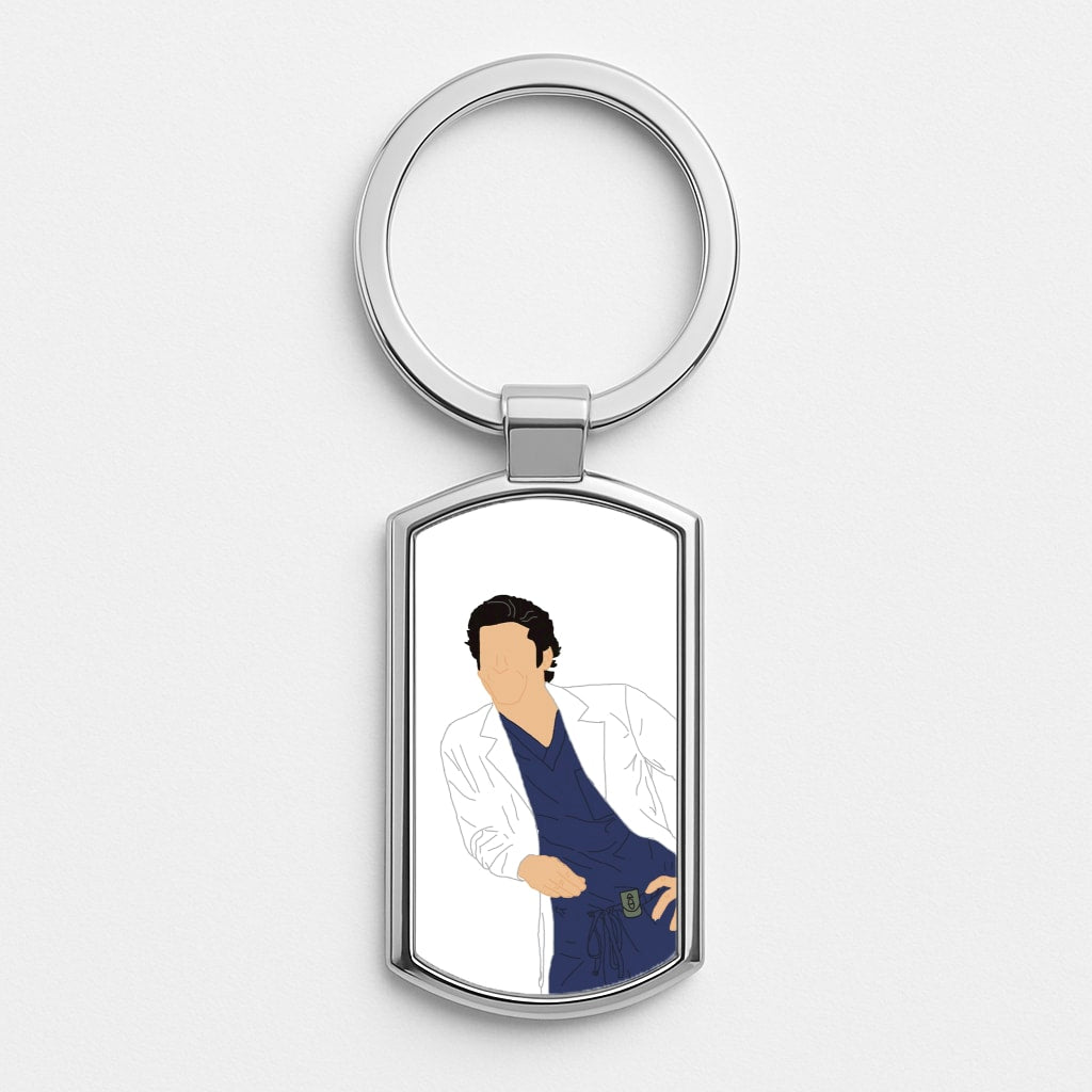Derek Shepherd - Grey's Silver Keyring