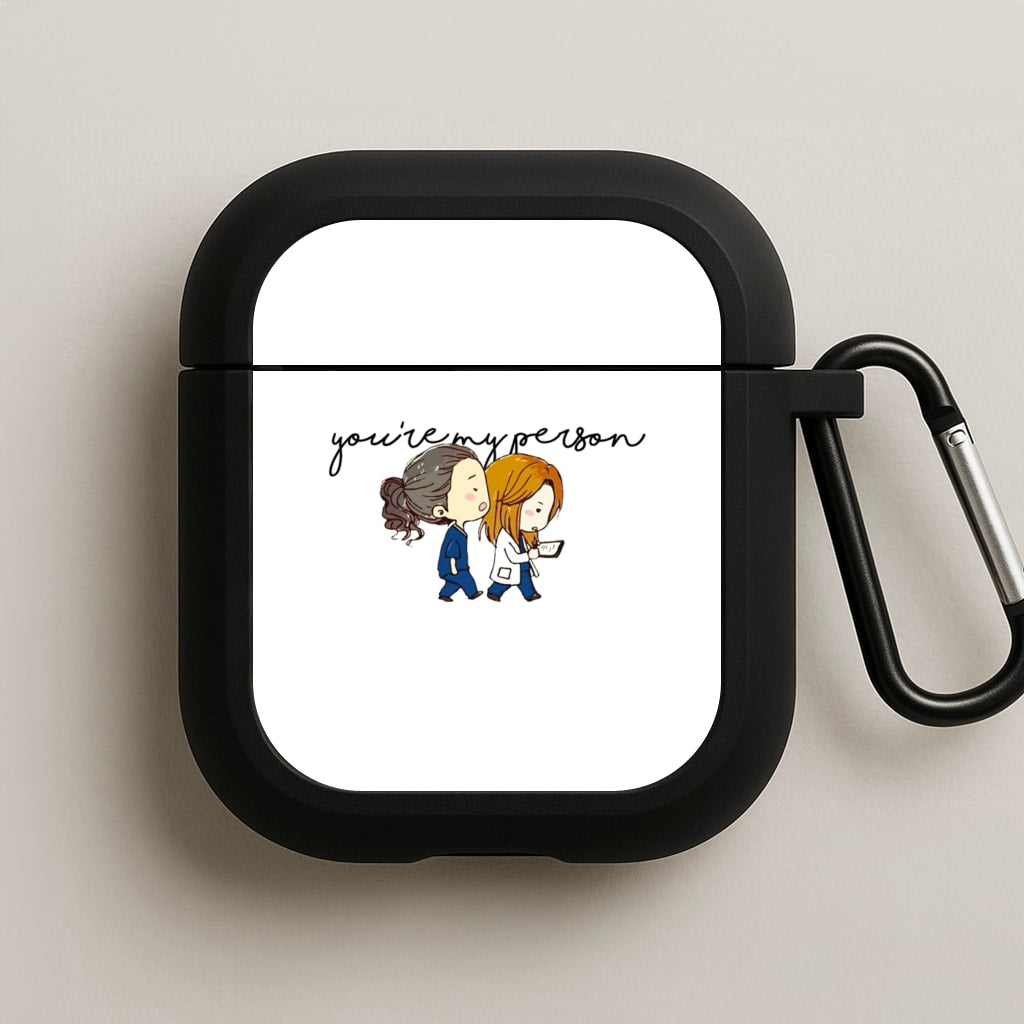 You're My Person Cartoon - Grey's AirPods Case