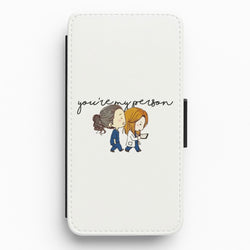 You're My Person Cartoon - Grey's Flip / Wallet Phone Case