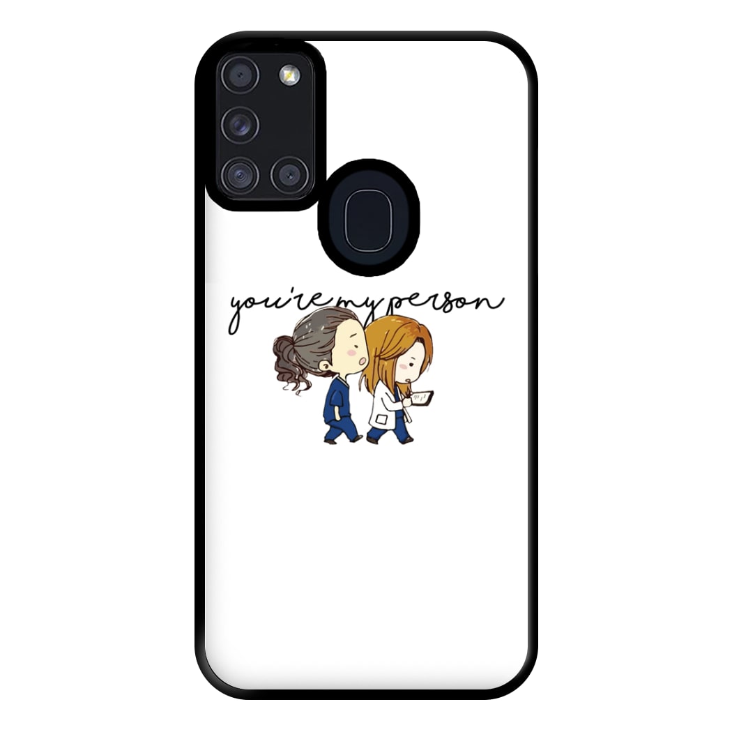 You're My Person Cartoon - Grey's Phone Case for Galaxy A21s