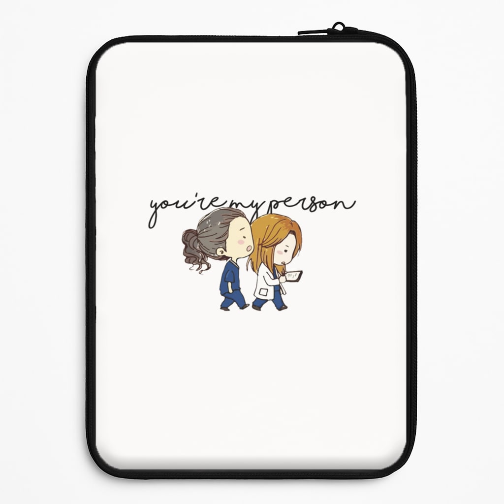 You're My Person Cartoon - Grey's Laptop Sleeve