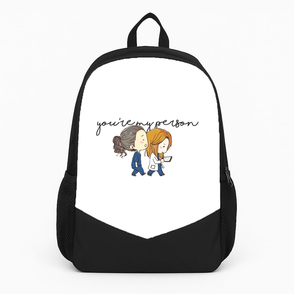 You're My Person Cartoon - Grey's Large Backpack
