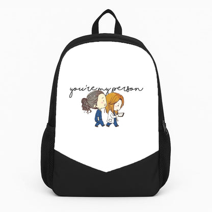 You're My Person Cartoon - Grey's Large Backpack