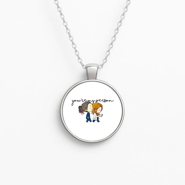 You're My Person Cartoon - Grey's Circle Necklace