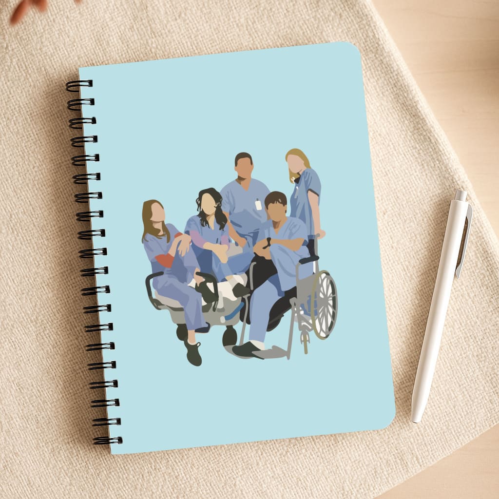 Greys Cast Notepad