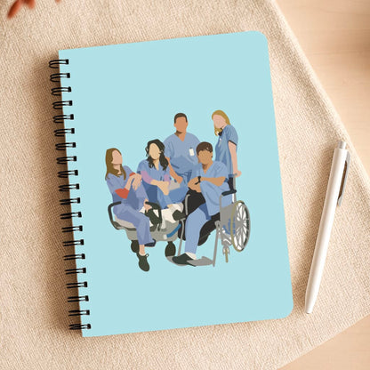 Greys Cast Notepad