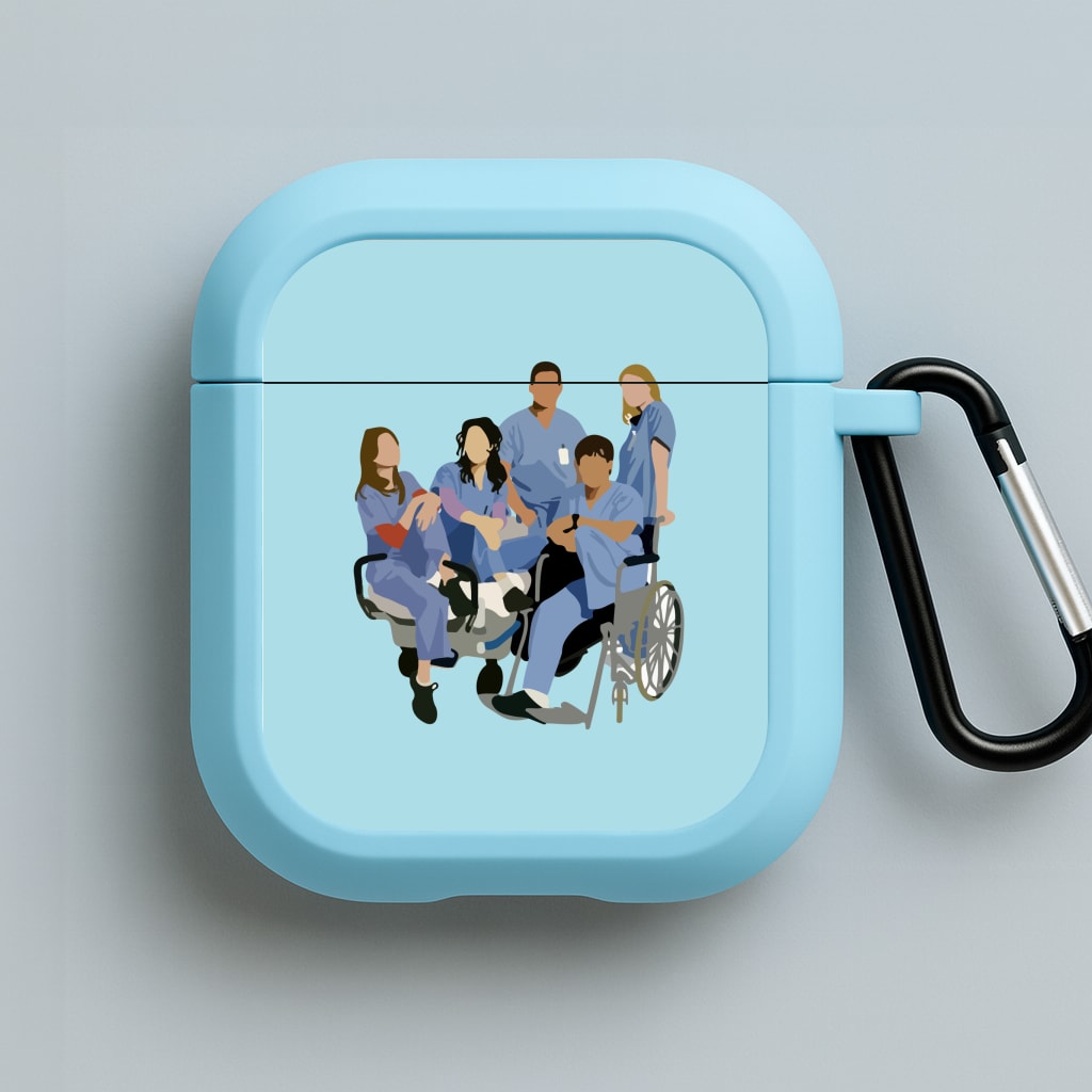Greys Cast Blue AirPods Case
