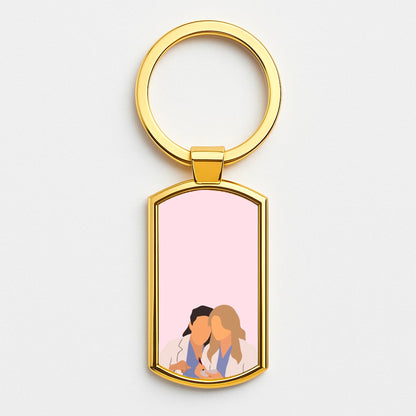 Faceless Characters - Grey's Gold Keyring